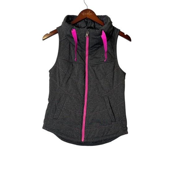 The North Face Women’s Quilted Gray and Pink Vest- Size XS - Picture 1 of 7